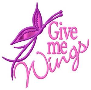 Picture of Give Me Wings Applique  Machine Embroidery Design