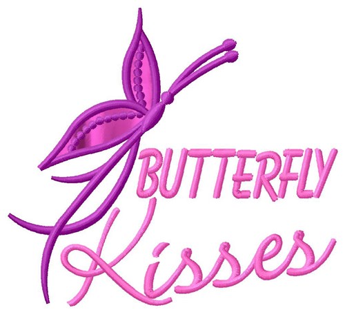 Butterfly Kisses Applique  Machine Embroidery Design