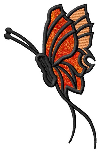 Red Butterfly Applique  Machine Embroidery Design