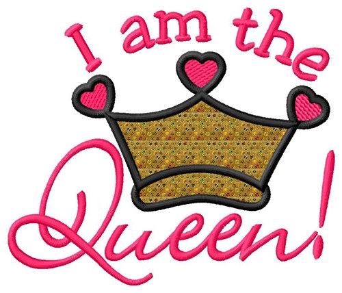 The Queen Applique  Machine Embroidery Design