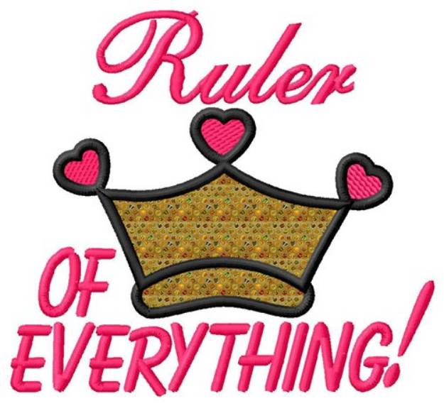 Picture of Ruler Of Everything Applique  Machine Embroidery Design