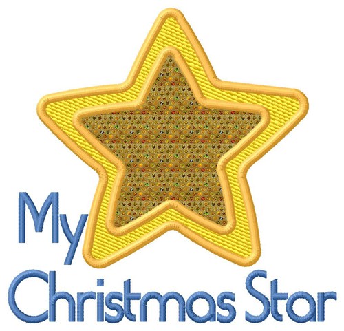 Christmas Star Applique  Machine Embroidery Design