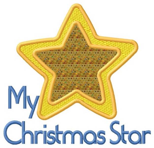 Picture of Christmas Star Applique  Machine Embroidery Design