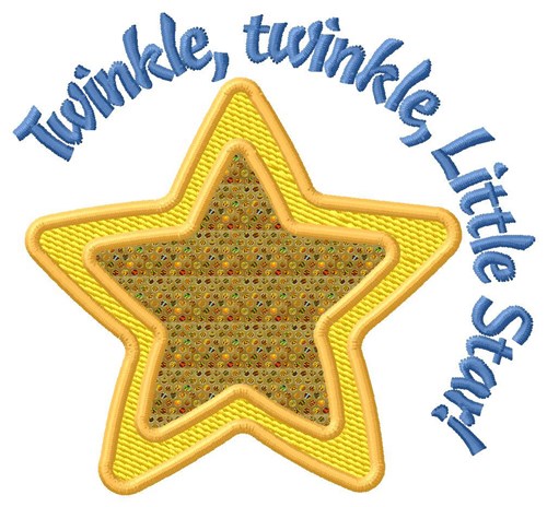 Twinkle Star Applique  Machine Embroidery Design