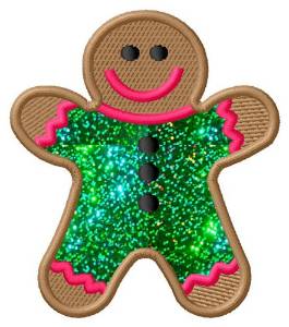 Picture of Gingerbread Boy Applique  Machine Embroidery Design
