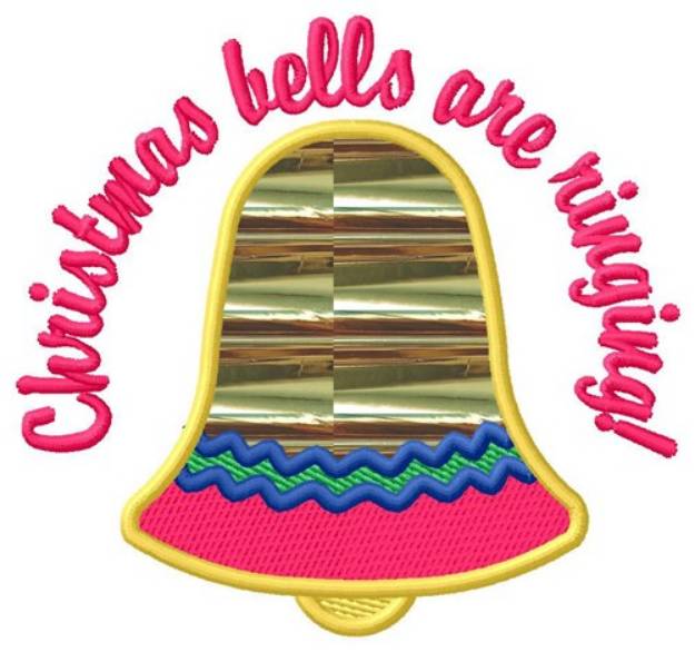 Picture of Bells Ringing Applique  Machine Embroidery Design