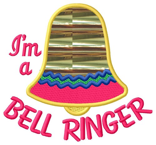Bell Ringer Applique  Machine Embroidery Design