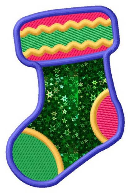 Picture of Xmas Stocking Applique  Machine Embroidery Design