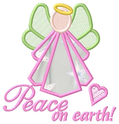 Peace On Earth Applique  Machine Embroidery Design