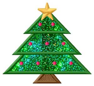 Picture of Holiday Tree Applique  Machine Embroidery Design