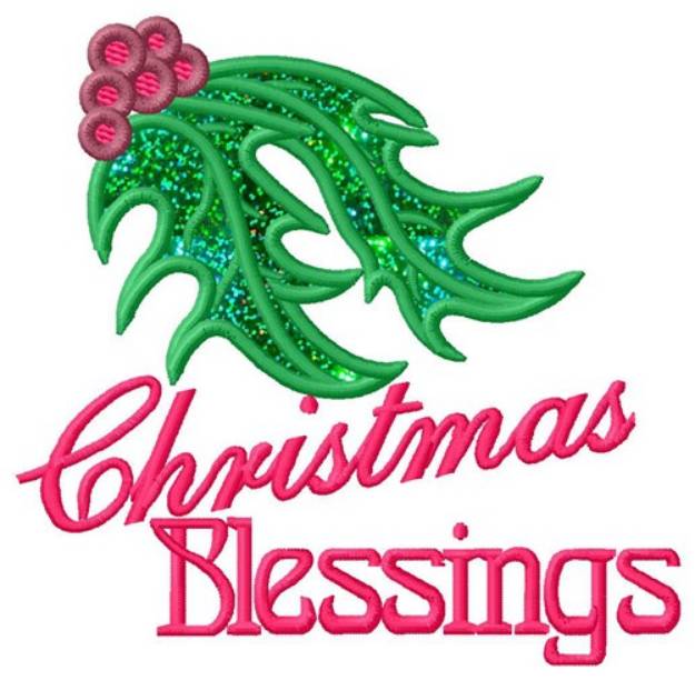 Picture of Christmas Blessings Applique  Machine Embroidery Design