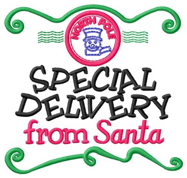 Picture of Christmas Special Delivery Machine Embroidery Design
