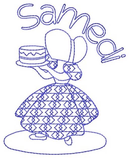 Picture of French Saturday Lady Machine Embroidery Design