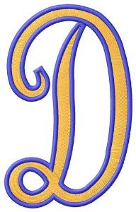 Picture of Tall Script 2 D Machine Embroidery Design