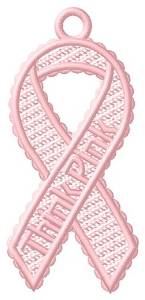 Picture of FSL Think Pink Ribbon Machine Embroidery Design