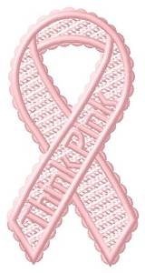 Picture of FSL Think Pink Ribbon Machine Embroidery Design