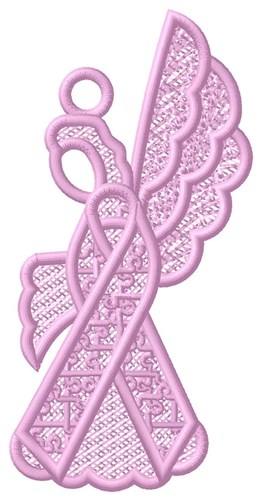 FSL Autism Angel Ornament Machine Embroidery Design