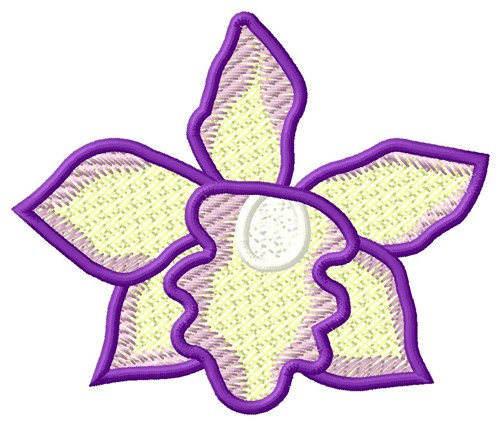 FSL Purple Orchid Machine Embroidery Design