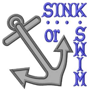 Picture of Sink or Swim Applique Machine Embroidery Design