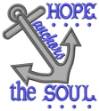Picture of Hope Anchor Applique Machine Embroidery Design