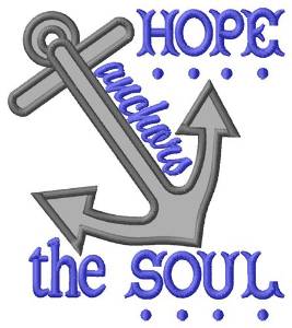 Picture of Hope Anchor Applique Machine Embroidery Design