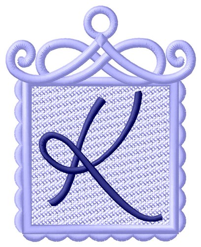 FSL Ornament K Machine Embroidery Design