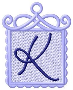 Picture of FSL Ornament K Machine Embroidery Design