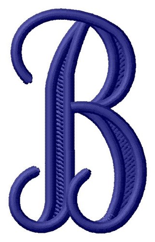 Vine Monogram B Machine Embroidery Design