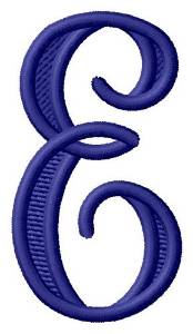 Picture of Vine Monogram E Machine Embroidery Design