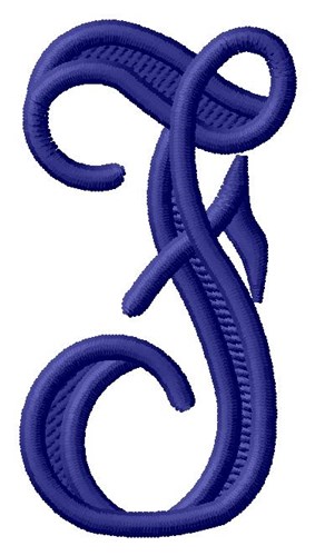 Vine Monogram F Machine Embroidery Design