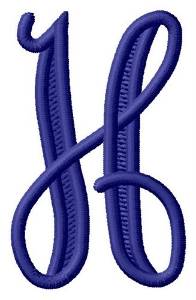 Picture of Vine Monogram H Machine Embroidery Design