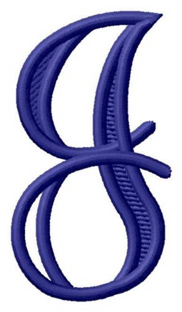 Picture of Vine Monogram J Machine Embroidery Design