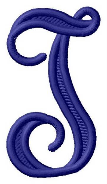 Picture of Vine Monogram T Machine Embroidery Design