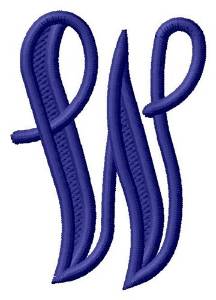 Picture of Vine Monogram W Machine Embroidery Design