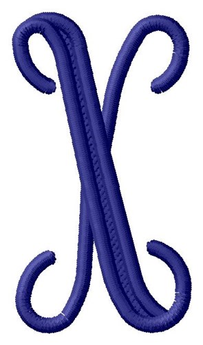 Vine Monogram X Machine Embroidery Design