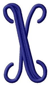 Picture of Vine Monogram X Machine Embroidery Design