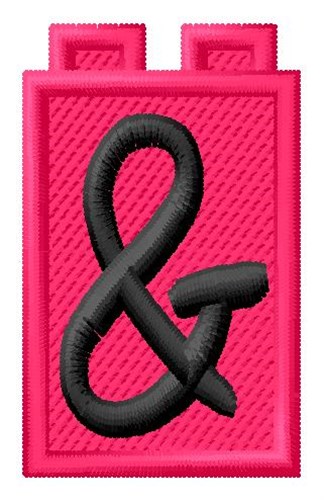 Building Toy Ampersand Machine Embroidery Design