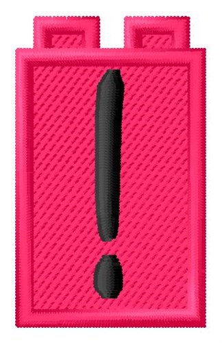 Building Toy Exclamation Machine Embroidery Design