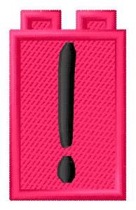 Picture of Building Toy Exclamation Machine Embroidery Design