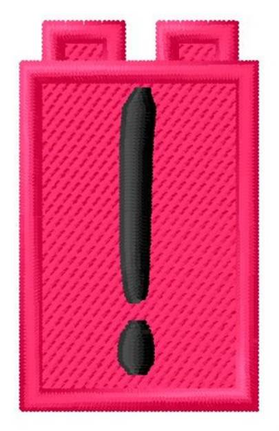 Picture of Building Toy Exclamation Machine Embroidery Design