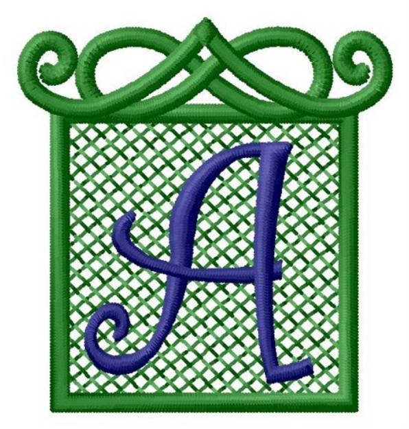 Picture of Embossed Square A Machine Embroidery Design