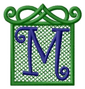 Picture of Embossed Square M Machine Embroidery Design