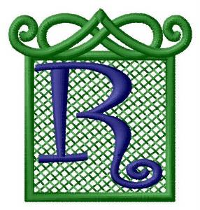 Picture of Embossed Square R Machine Embroidery Design