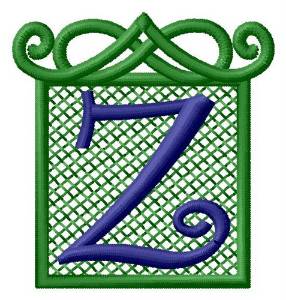 Picture of Embossed Square Z Machine Embroidery Design