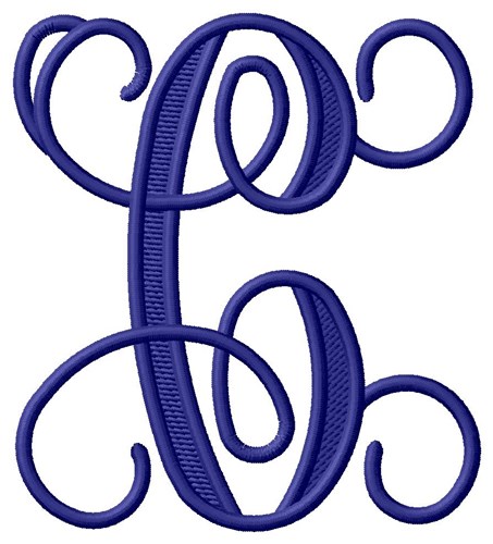 Vining Monogram C Machine Embroidery Design