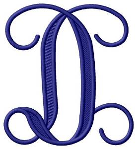 Picture of Vining Monogram D Machine Embroidery Design