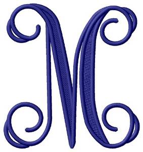 Picture of Vining Monogram M Machine Embroidery Design