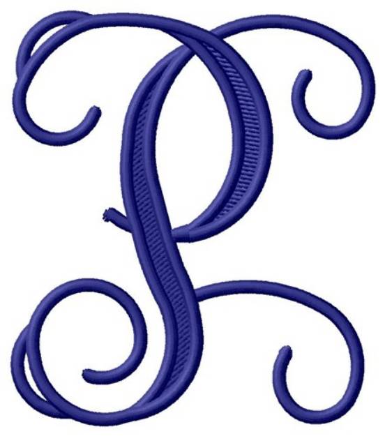Picture of Vining Monogram P Machine Embroidery Design