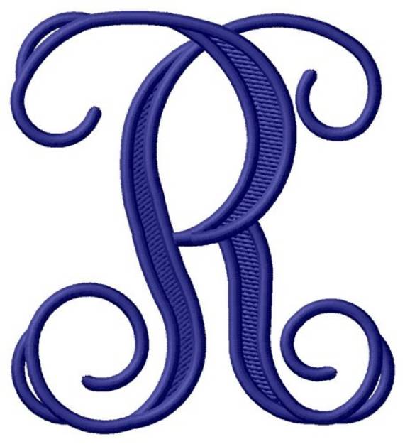 Picture of Vining Monogram R Machine Embroidery Design