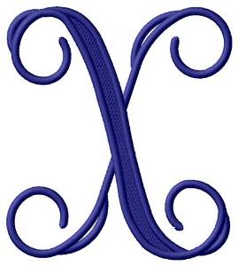 Picture of Vining Monogram X Machine Embroidery Design